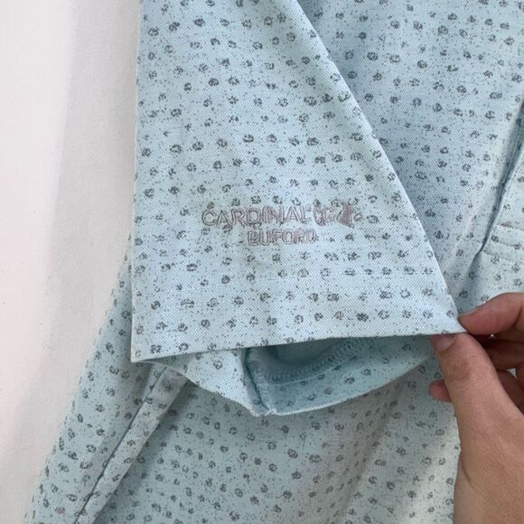 Travis Mathews Mens Light Blue Short Sleeve Thundersnow Golf Polo Shirt Large - Picture 7 of 9